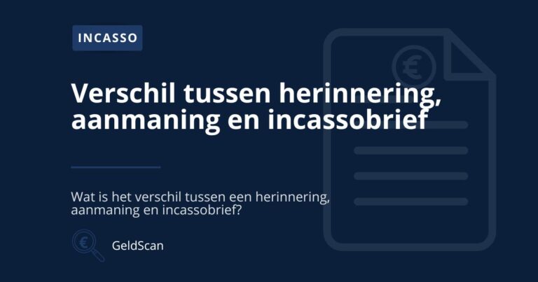 Illustratie van betalingsherinneringen en incassoproces bij uitleg over verschillen tussen herinnering, aanmaning en incassobrief.