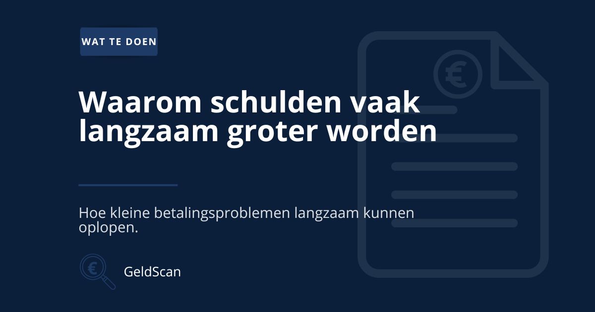 Illustratie van oplopende schulden en betalingsachterstanden bij uitleg over financiële problemen.